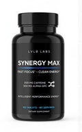 Synergy Max™ Nootropic Energy Supplement | 200 mg Caffeine + 300 mg Alpha-GPC | Clean Energy & Focus | 60 Tablets | 60 Servings